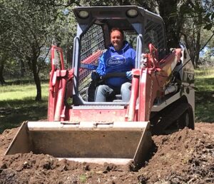 Clay: hard at work on our 5-acre addition!